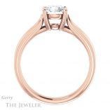 Round Cut Forever One Moissanite Engagement Ring #GTJ999-round-fo-r