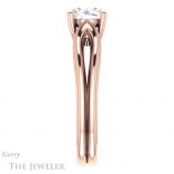 Round Cut Forever One Moissanite Engagement Ring #GTJ999-round-fo-r