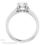Round Cut Forever One Moissanite Engagement Ring #GTJ999-round-fo-w 2 Round Cut Forever One Moissanite Engagement Ring #GTJ999-round-fo-w
