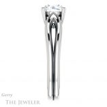Round Cut Forever One Moissanite Engagement Ring #GTJ999-round-fo-w 3 Round Cut Forever One Moissanite Engagement Ring #GTJ999-round-fo-w