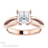 Princess Cut Forever One Moissanite Engagement Ring #GTJ999-square-fo-r