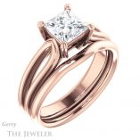 Princess Cut Forever One Moissanite Engagement Ring #GTJ999-square-fo-r