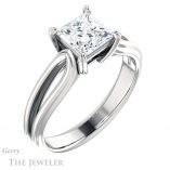 Princess Cut Forever One Moissanite Engagement Ring #GTJ999-square-fo-w 4 Princess Cut Forever One Moissanite Engagement Ring #GTJ999-square-fo-w