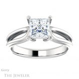 Princess Cut Forever One Moissanite Engagement Ring #GTJ999-square-fo-w 1 Princess Cut Forever One Moissanite Engagement Ring #GTJ999-square-fo-w