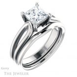 Princess Cut Forever One Moissanite Engagement Ring #GTJ999-square-fo-w 6 Princess Cut Forever One Moissanite Engagement Ring #GTJ999-square-fo-w