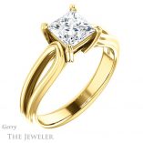 Princess Cut Forever One Moissanite Engagement Ring #GTJ999-square-fo-y