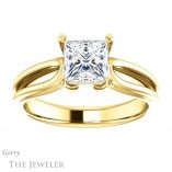 Princess Cut Forever One Moissanite Engagement Ring #GTJ999-square-fo-y