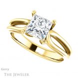 Princess Cut Forever One Moissanite Engagement Ring #GTJ999-square-fo-y