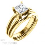 Princess Cut Forever One Moissanite Engagement Ring #GTJ999-square-fo-y