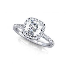 Cushion Cut Halo Engagement Ring - GTJ3602-w-3