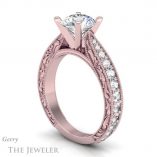 Vintage Inspired Rose Gold Engagement Ring - GTJ3010-round-r-3