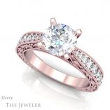 Vintage Inspired Rose Gold Engagement Ring - GTJ3010-round-r-4