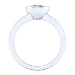 Bezel Set Moissanite Ring with Split Shank #GTJ3844-round-fo-w | Gerry The Jeweler Bezel Set Moissanite Ring with Split Shank #GTJ3844-round-fo-w - Image 3