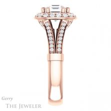 14k Rose Gold Asscher Cut Forever One Engagement Ring Setting #GTJ1006-asscher-fo-r 3 14k Rose Gold Asscher Cut Forever One Engagement Ring Setting #GTJ1006-asscher-fo-r
