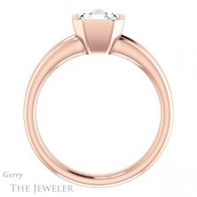 14k Rose Gold Asscher Cut Forever One Engagement Ring Setting #GTJ1014-asscher-fo-r 2 14k Rose Gold Asscher Cut Forever One Engagement Ring Setting #GTJ1014-asscher-fo-r