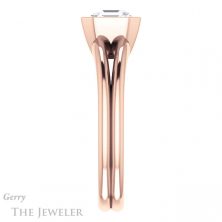14k Rose Gold Asscher Cut Forever One Engagement Ring Setting #GTJ1014-asscher-fo-r 3 14k Rose Gold Asscher Cut Forever One Engagement Ring Setting #GTJ1014-asscher-fo-r