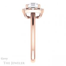 14k Rose Gold Asscher Cut Forever One Engagement Ring Setting #GTJ1020-asscher-fo-r 3 14k Rose Gold Asscher Cut Forever One Engagement Ring Setting #GTJ1020-asscher-fo-r
