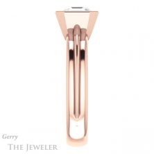14k Rose Gold Asscher Cut Forever One Engagement Ring Setting #GTJ1023-asscher-fo-r
