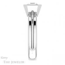 14k White Gold Asscher Cut Forever One Engagement Ring Setting #GTJ1023-asscher-fo-w