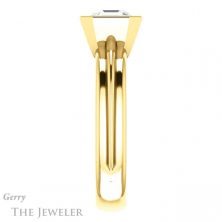 14k Yellow Gold Asscher Cut Forever One Engagement Ring Setting #GTJ1023-asscher-fo-y 3 14k Yellow Gold Asscher Cut Forever One Engagement Ring Setting #GTJ1023-asscher-fo-y