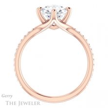 14k Rose Gold Asscher Cut Forever One Engagement Ring Setting #GTJ1031-asscher-fo-r 2 14k Rose Gold Asscher Cut Forever One Engagement Ring Setting #GTJ1031-asscher-fo-r