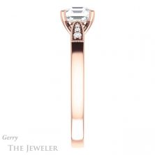 14k Rose Gold Asscher Cut Forever One Engagement Ring Setting #GTJ1033-asscher-fo-r 3 14k Rose Gold Asscher Cut Forever One Engagement Ring Setting #GTJ1033-asscher-fo-r