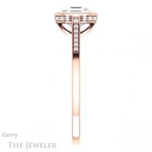 14k Rose Gold Asscher Cut Forever One Engagement Ring Setting #GTJ1037-asscher-fo-r 3 14k Rose Gold Asscher Cut Forever One Engagement Ring Setting #GTJ1037-asscher-fo-r