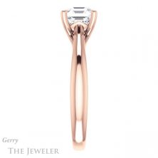 14k Rose Gold Asscher Cut Forever One Engagement Ring Setting #GTJ1042-asscher-fo-r