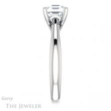 14k White Gold Asscher Cut Forever One Engagement Ring Setting #GTJ1042-asscher-fo-w 3 14k White Gold Asscher Cut Forever One Engagement Ring Setting #GTJ1042-asscher-fo-w