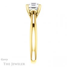 14k Yellow Gold Asscher Cut Forever One Engagement Ring Setting #GTJ1042-asscher-fo-y 3 14k Yellow Gold Asscher Cut Forever One Engagement Ring Setting #GTJ1042-asscher-fo-y
