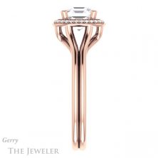 14k Rose Gold Asscher Cut Forever One Engagement Ring Setting #GTJ1045-asscher-fo-r 3 14k Rose Gold Asscher Cut Forever One Engagement Ring Setting #GTJ1045-asscher-fo-r