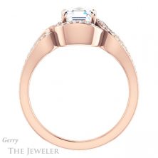 14k Rose Gold Asscher Cut Forever One Engagement Ring Setting #GTJ1052-asscher-fo-r 2 14k Rose Gold Asscher Cut Forever One Engagement Ring Setting #GTJ1052-asscher-fo-r