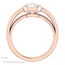 14k Rose Gold Asscher Cut Forever One Engagement Ring Setting #GTJ1056-asscher-fo-r 2 14k Rose Gold Asscher Cut Forever One Engagement Ring Setting #GTJ1056-asscher-fo-r