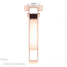 14k Rose Gold Asscher Cut Forever One Engagement Ring Setting #GTJ1056-asscher-fo-r 3 14k Rose Gold Asscher Cut Forever One Engagement Ring Setting #GTJ1056-asscher-fo-r