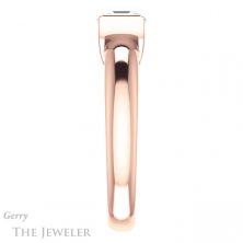 14k Rose Gold Asscher Cut Forever One Engagement Ring Setting #GTJ1059-asscher-fo-r 3 14k Rose Gold Asscher Cut Forever One Engagement Ring Setting #GTJ1059-asscher-fo-r
