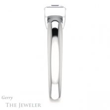 14k White Gold Asscher Cut Forever One Engagement Ring Setting #GTJ1059-asscher-fo-w