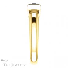 14k Yellow Gold Asscher Cut Forever One Engagement Ring Setting #GTJ1059-asscher-fo-y