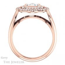 14k Rose Gold Asscher Cut Forever One Engagement Ring Setting #GTJ1062-asscher-fo-r 2 14k Rose Gold Asscher Cut Forever One Engagement Ring Setting #GTJ1062-asscher-fo-r