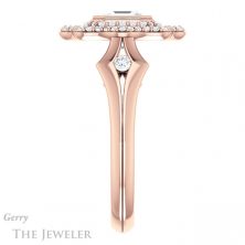 14k Rose Gold Asscher Cut Forever One Engagement Ring Setting #GTJ1062-asscher-fo-r 3 14k Rose Gold Asscher Cut Forever One Engagement Ring Setting #GTJ1062-asscher-fo-r
