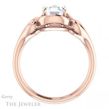 14k Rose Gold Asscher Cut Forever One Engagement Ring Setting #GTJ1064-asscher-fo-r 2 14k Rose Gold Asscher Cut Forever One Engagement Ring Setting #GTJ1064-asscher-fo-r