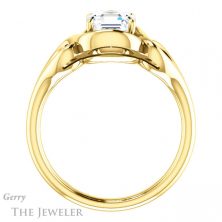 14k Yellow Gold Asscher Cut Forever One Engagement Ring Setting #GTJ1064-asscher-fo-y 2 14k Yellow Gold Asscher Cut Forever One Engagement Ring Setting #GTJ1064-asscher-fo-y