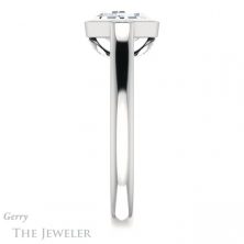 14k White Gold Asscher Cut Forever One Engagement Ring Setting #GTJ1065-asscher-fo-w