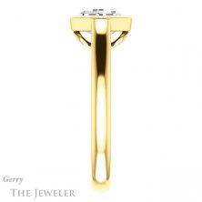 14k Yellow Gold Asscher Cut Forever One Engagement Ring Setting #GTJ1065-asscher-fo-y 3 14k Yellow Gold Asscher Cut Forever One Engagement Ring Setting #GTJ1065-asscher-fo-y