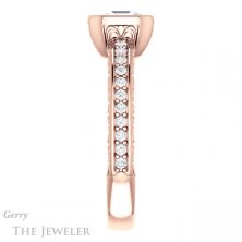 14k Rose Gold Asscher Cut Forever One Engagement Ring Setting #GTJ1067-asscher-fo-r 3 14k Rose Gold Asscher Cut Forever One Engagement Ring Setting #GTJ1067-asscher-fo-r