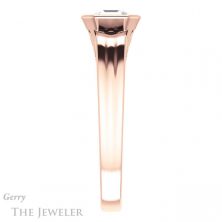14k Rose Gold Asscher Cut Forever One Engagement Ring Setting #GTJ1070-asscher-fo-r
