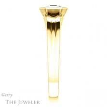 14k Yellow Gold Asscher Cut Forever One Engagement Ring Setting #GTJ1070-asscher-fo-y