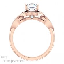 14k Rose Gold Asscher Cut Forever One Engagement Ring Setting #GTJ1072-asscher-fo-r 2 14k Rose Gold Asscher Cut Forever One Engagement Ring Setting #GTJ1072-asscher-fo-r