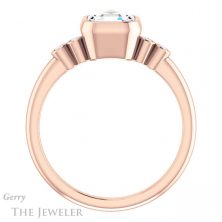 14k Rose Gold Asscher Cut Forever One Engagement Ring Setting #GTJ1079-asscher-fo-r 2 14k Rose Gold Asscher Cut Forever One Engagement Ring Setting #GTJ1079-asscher-fo-r