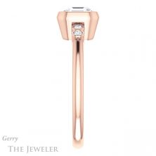 14k Rose Gold Asscher Cut Forever One Engagement Ring Setting #GTJ1079-asscher-fo-r 3 14k Rose Gold Asscher Cut Forever One Engagement Ring Setting #GTJ1079-asscher-fo-r