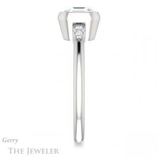 14k White Gold Asscher Cut Forever One Engagement Ring Setting #GTJ1079-asscher-fo-w